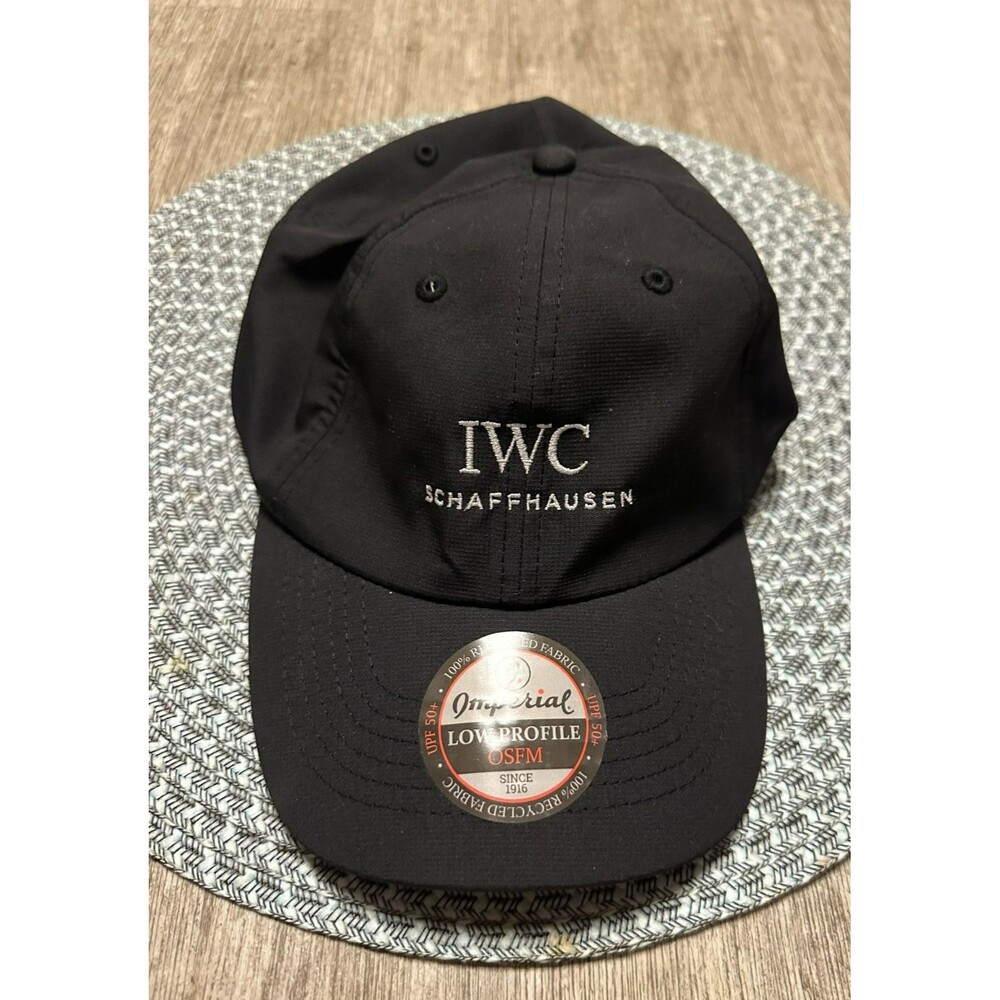 IWC Schaffhausen Black Performance hat Imperial Low Profile Adjustable Golf Cap